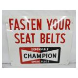 CHAMPION SEAT BELTS SIGN