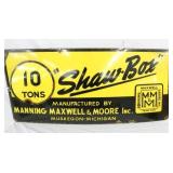 PORC. SHOW BOX 10 TONS CRANE SIGN