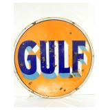 6FT. PORC. DS GULF SIGN