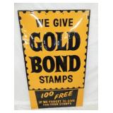 EMB. GOLD BOND STAMPS SIGN