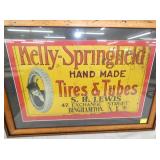 EMB. KELLY SPRINGFIELD TIRES TIN SIGN