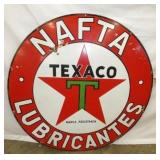 PORC. 42IN NAFTA TEXACO SIGN