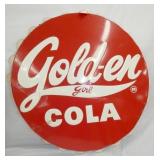 36IN GOLDEN COLA GIRL CAP SIGN