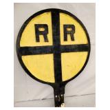 RAILROAD CROSSING CAST SIGN 24IN