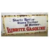 PORC. LUBRITE GASOLINE SIGN