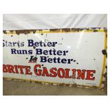 VIEW 3 PORC. LUBRITE GASOLINE SIGN