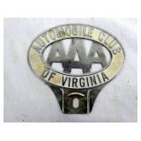 AAA VA AUTOMOBILE TAG TOPPER