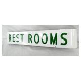 VIEW 3 PORC. RESTROOMS SLED SIGN