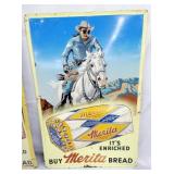 1954 LONE RANGER MERITA BREAD SIGN