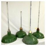 HANGING ENAMEL STATION LIGHTS