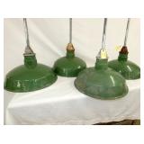 VIEW 3 GREEN ENAMEL STATION LIGHTS