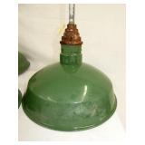 VIEW 4 GREEN ENAMEL LIGHTS