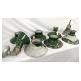 VIEW 3 GREEN ENAMEL STATION LIGHTS