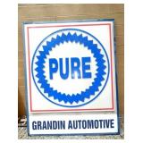 PLASTIC PURE STATION SIGN