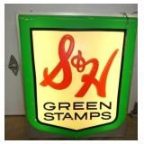 LIGHTED S&H GREEN STAMPS SIGN