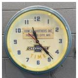 ORIG. CHEVROLET NEON CLOCK