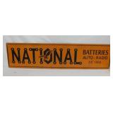 NATIONAL BATTERIES AUTO RADIO SIGN