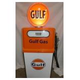 GULF GAS PUMP W/ GLOBE