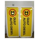 NOS GULF AUTO DIESEL SIGNS