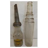 EARLY GLASS OIL BOTTLES