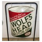 WOLFS HEAD DIE CUT SIDEWALK SIGN