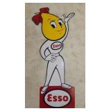 ESSO OIL DROP GIRL DIE CUT SIGN