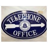 PORC. DS TELEPHONE OFFICE SIGN
