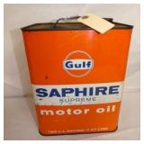 2G. GULF SAPHIRE MOTOR OIL CAN