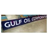 2PC. GULF OIL CORPORTATION SIGN