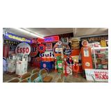 ESSO, GULF, OIL CANS
