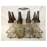 EMB. HUFFMAN OIL BOTTLE W/ CARRIER