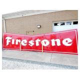 LG 6 PANEL FIRESTONE BOWTIE SIGN