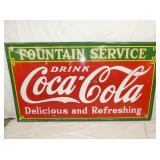 PORC. COKE FOUNTAIN SERVICE SIGN