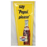 1969 VERTICAL EMB. PEPSI PLEASE