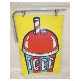 ICEE SWINGER SIGN W/ BRACKET