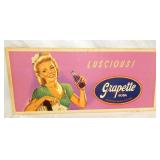 GRAPETTE CARDBOARD W/ LADY