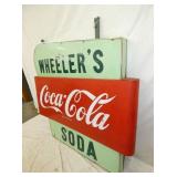 VIEW 4 RED & GREEN PORC. COKE SIGN