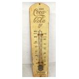 21X5 WOODEN COCA COLA THERMOMETER