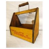 WOODEN 6PK COCA COLA CARRIER
