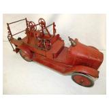 VIEW 2 CLOSEUP EARLY TIN FIRE TRUCK