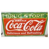 PORC. COKE DRUG STORE SIGN