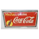 1940 PAUSE DRINK COKE SIGN