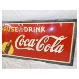 VIEW 3 FRAMED COCA COLA SIGN 1940