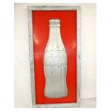 24X48 EMB. COKE BOTTLE FRAMED SIGN