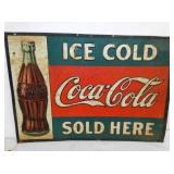 EMB. COKE SOLD HERE SIGN