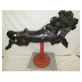 ALUM. HORSE W/ COKE BASE