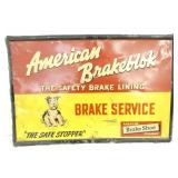 EMB. AMERICAN BRAKEBLOK SIGN