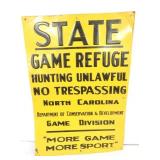 EMB. STATE GAME REFUGE SIGN