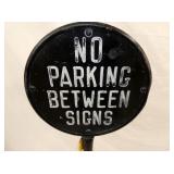 VIEW 2 CLOSEUP EMB. PARKINGS SIGN 12X51