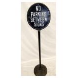 VIEW 4 EMB. NO PARKING CAST SIGN